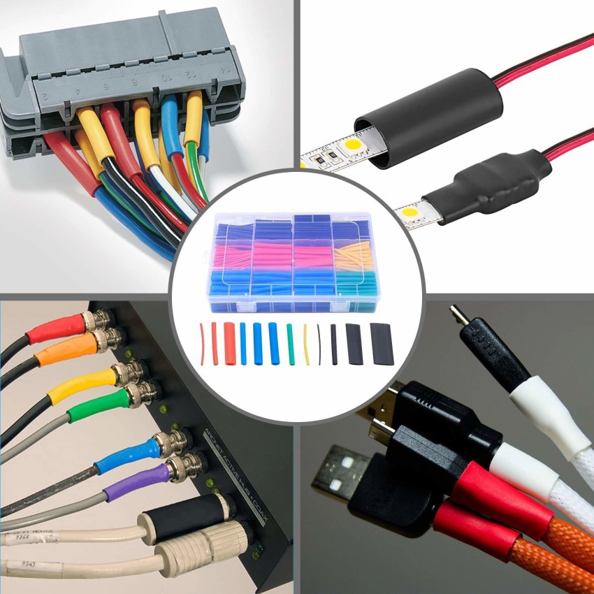 Afflatus Wire Sleeve Cable Sleeve Wrap Heat Shrink Tube 560 Pieces Heat  Shrink Pvc Cable Sleeves Insulated Wire Heat Shrink Tube Cable Joint Tube (  Multicolor ) Heat Shrink Cable Sleeve Price