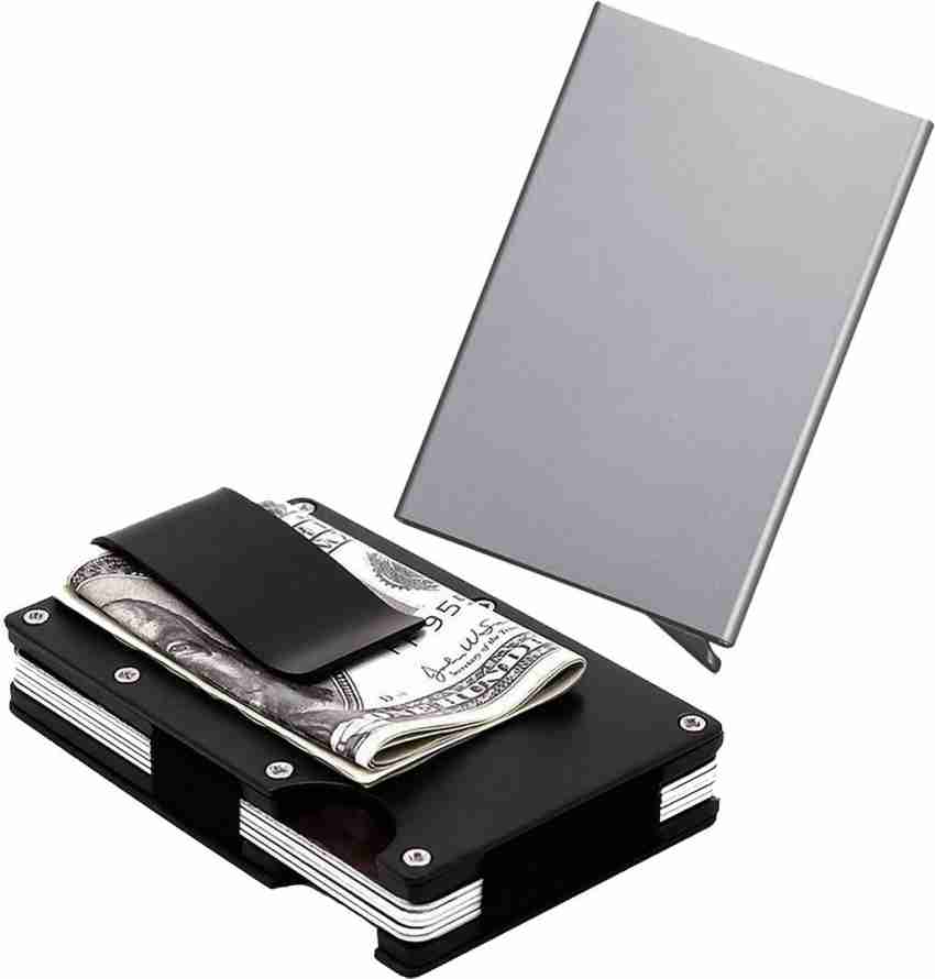 StealODeal Black Metal Case Money Clip With Silver
