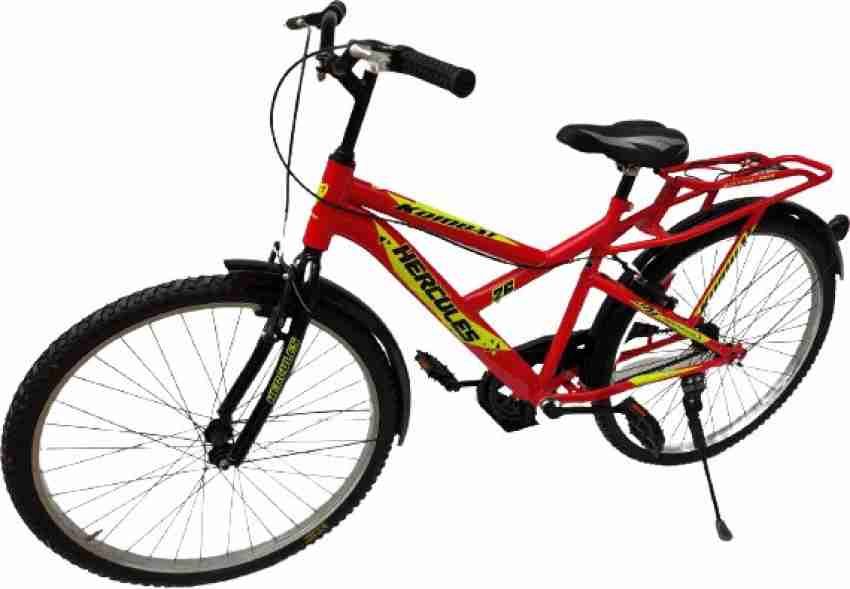 HERCULES Kombat 26T Single Speed Carrier Cycle Red 26 T Road Cycle Price in India Buy HERCULES Kombat 26T Single Speed Carrier Cycle Red 26 T Road Cycle online at Flipkart