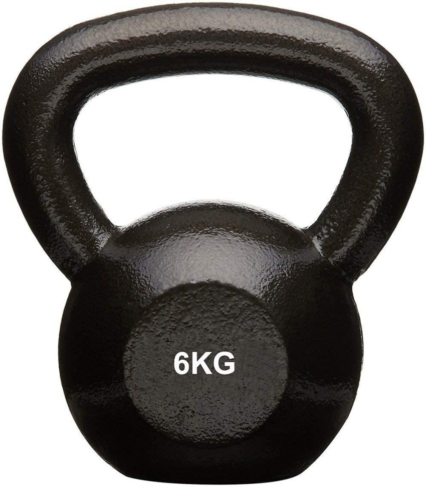 BK Cast Iron Kettlebell (6 Kg) Weight for Exercise Fitness Black