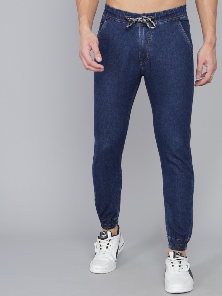 The Souled Store Joggers  Buy The Souled Store Solids Azure Blue Denim  Joggerss For Mens Online  Nykaa Fashion