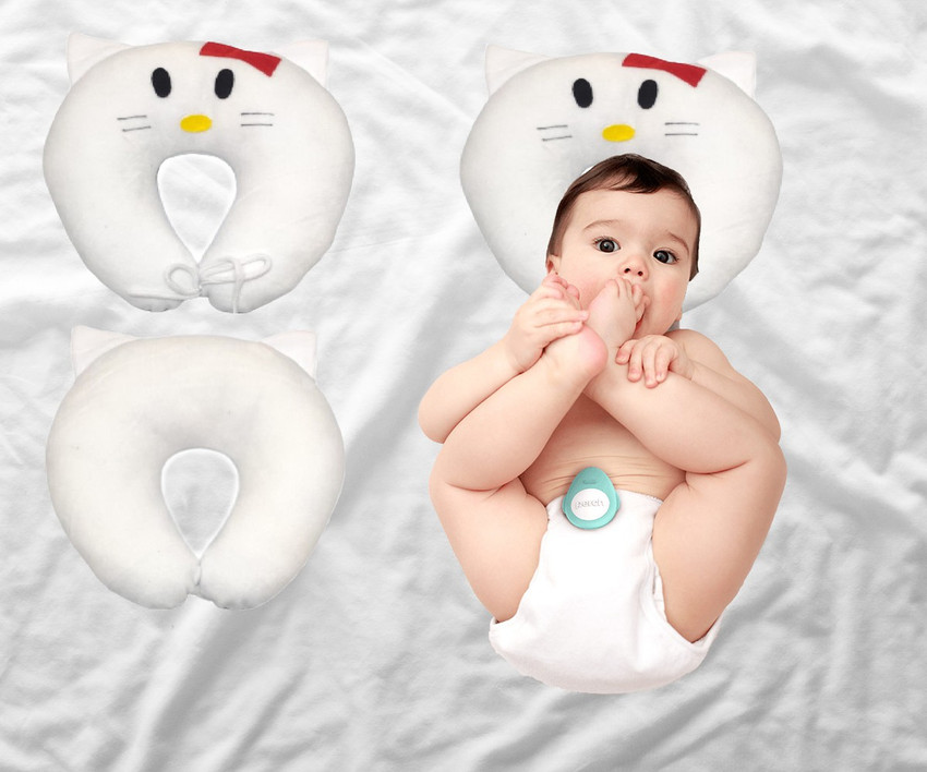 Juzzii Velvet Baby U Shape Pillow for Baby Head Support Sleeping