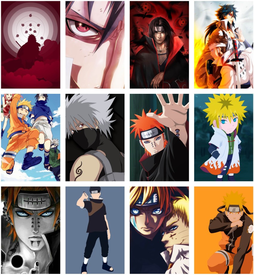 pack of 12 naruto wall poster anime poster for room susuke itachi