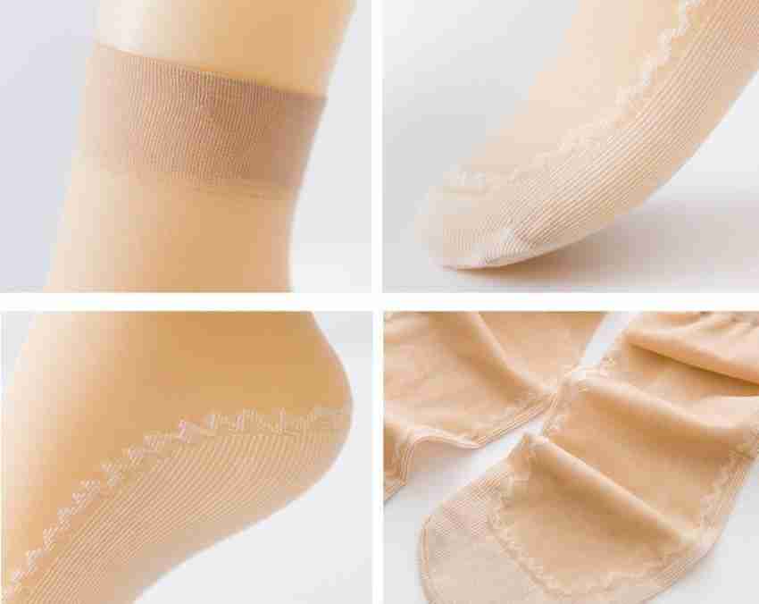 MYYNTI WomenNylon Ankle Socks Thin Breathable Transparent without