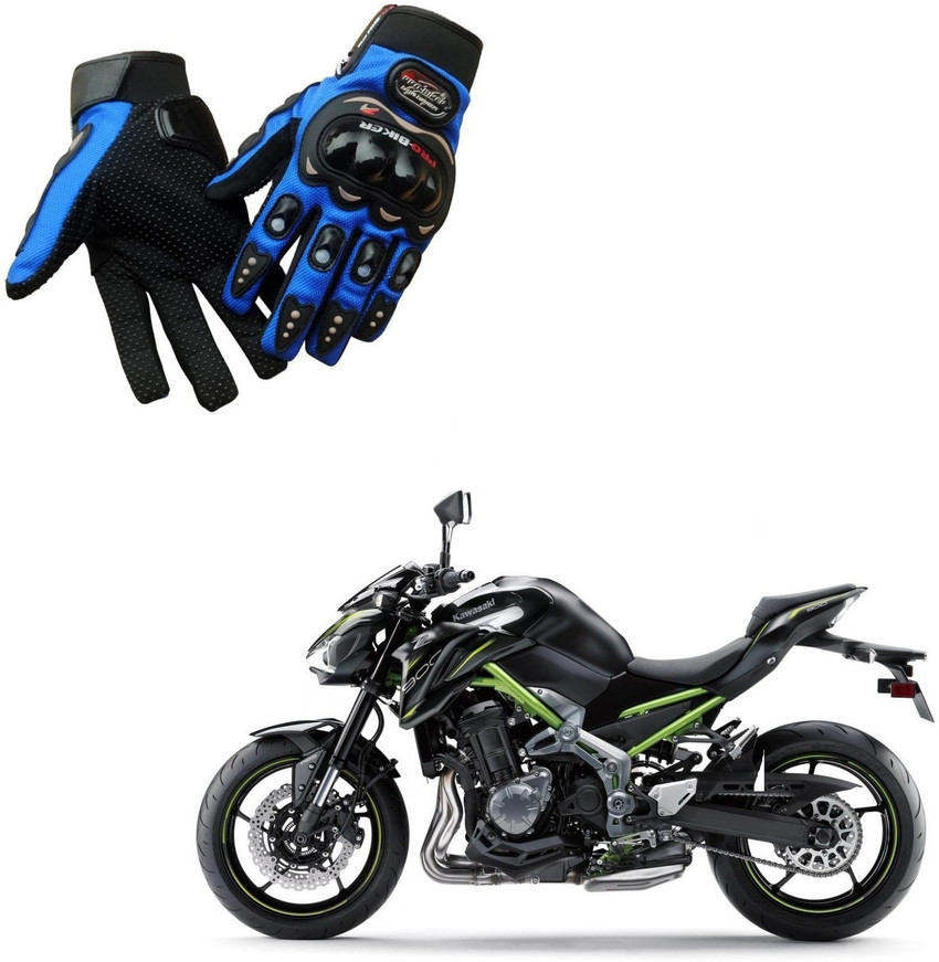 AuTO ADDiCT PRO BIKER GLOVES BLUE FOR KAWASAKI Z900 Riding Gloves