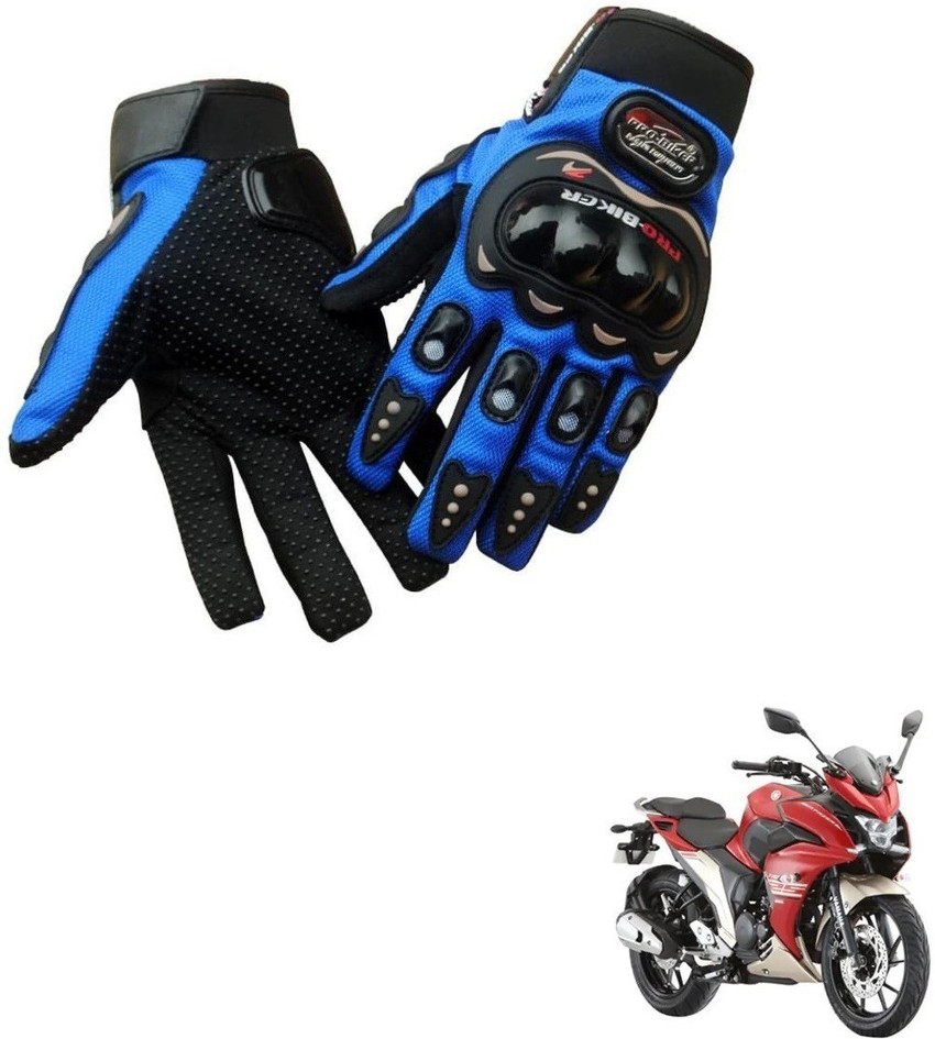 AuTO ADDiCT PRO BIKER GLOVES BLUE FOR YAMAHA Fazer Riding Gloves