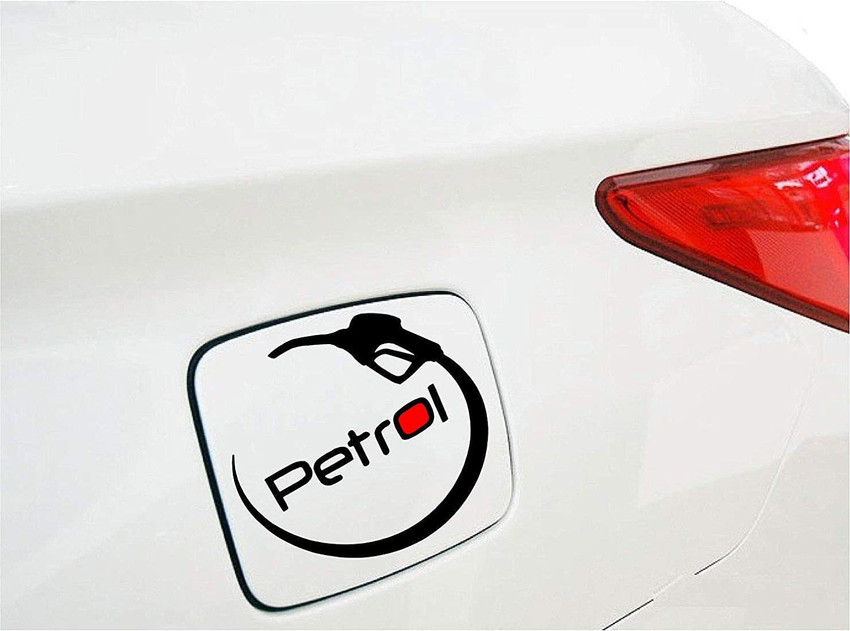 Petrol sticker for white hot sale car