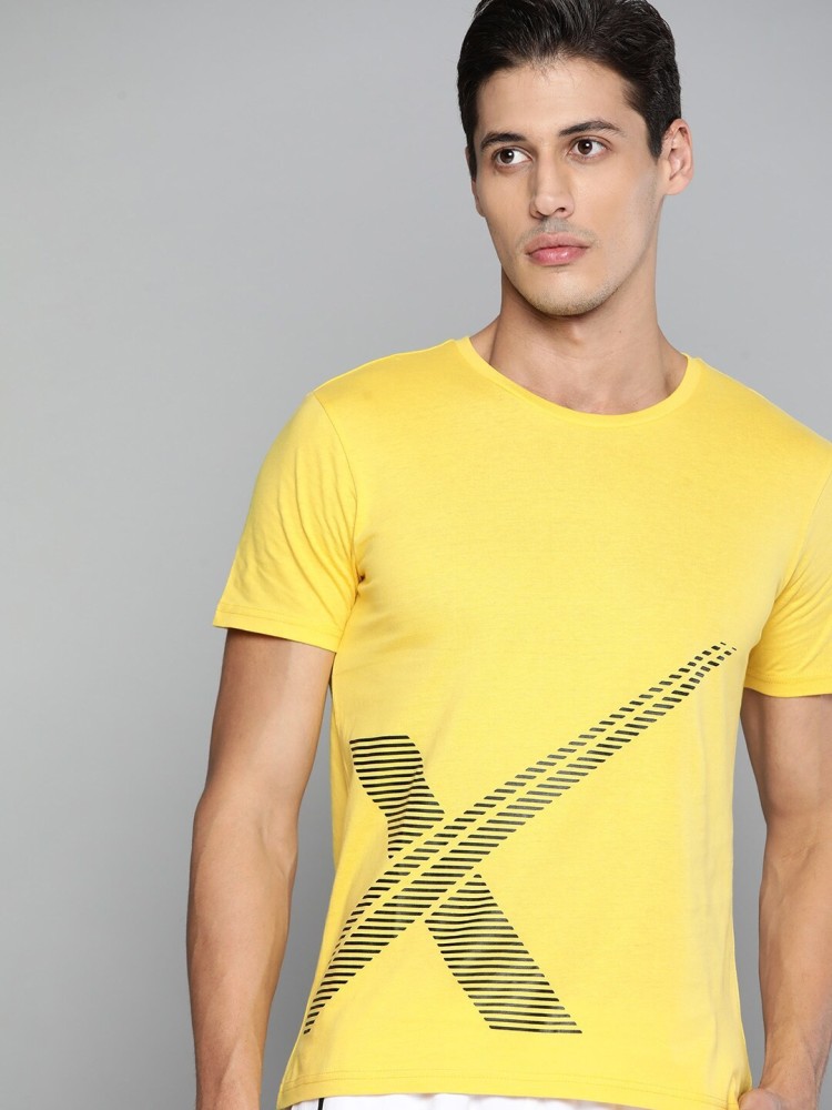 hrx yellow t shirt