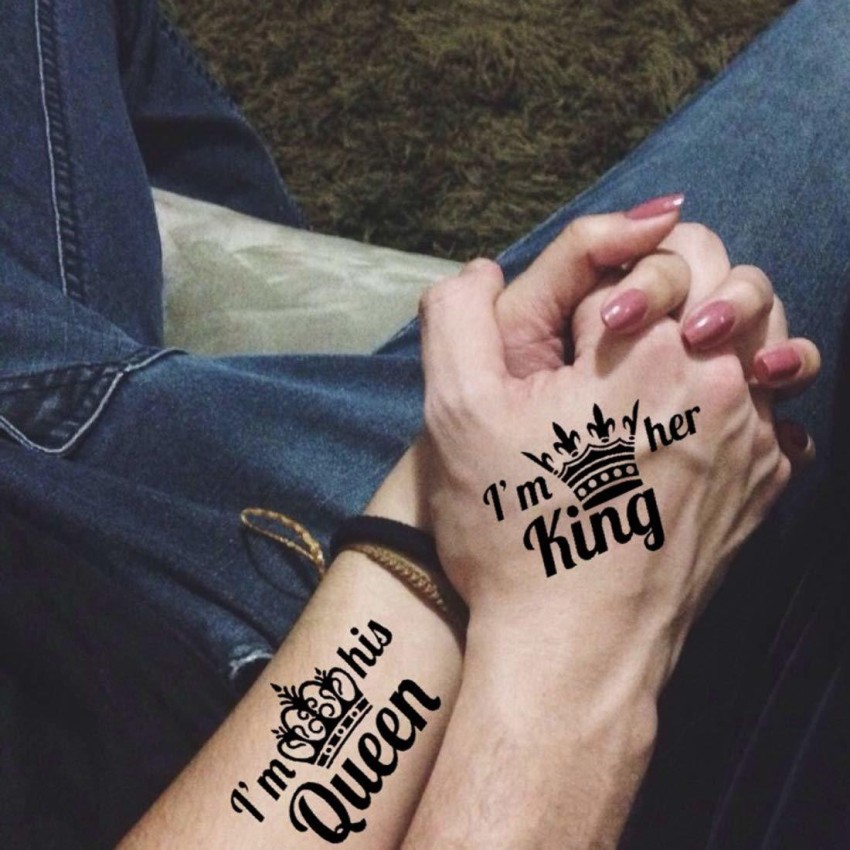Queen and King Crown Tattoo / King Tattoo / Queen Tattoo / Couple