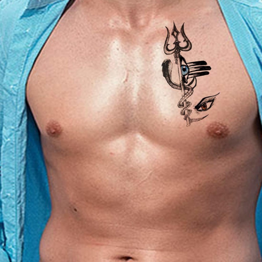 Trishul Tattoo on Chest  Tattoo studio Tattoos Skin marks
