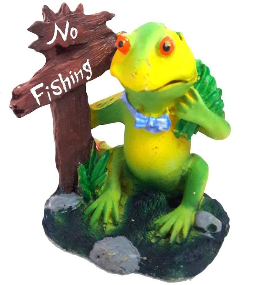 Mistletoe Product No Fishing Frog Warning Sign Action Toy Ornament for Home  Decoration Aquarium Fish Tank Decor Wonderful Gift with air Bubbles  Laterite Unplanted Substrate Price in India - Buy Mistletoe Product