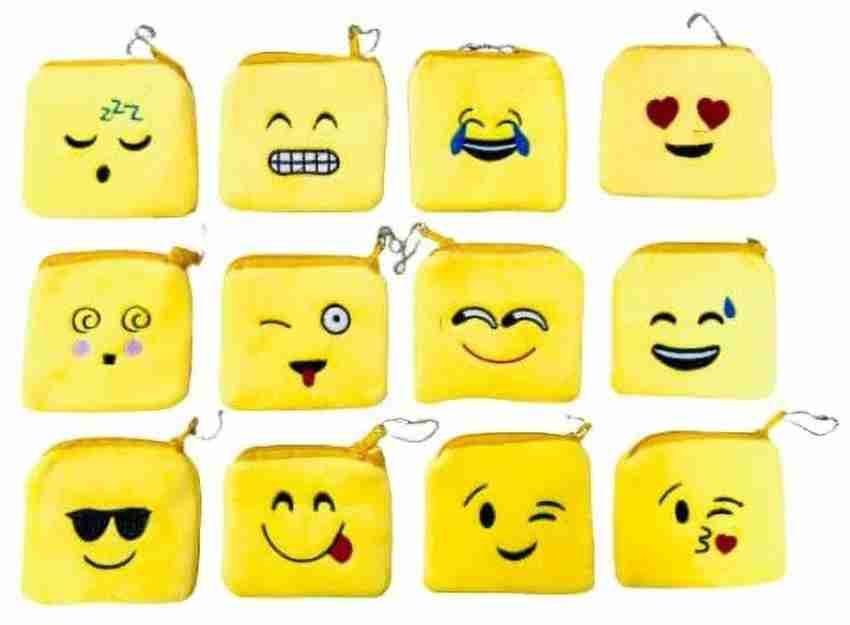  HOLAWIT Cute Happy Face Positive Smile Zipper Coin Wallet Purse  Pouch with Keychain Soft Synthetic Leather Attached Key Ring - Pink :  Clothing, Shoes & Jewelry