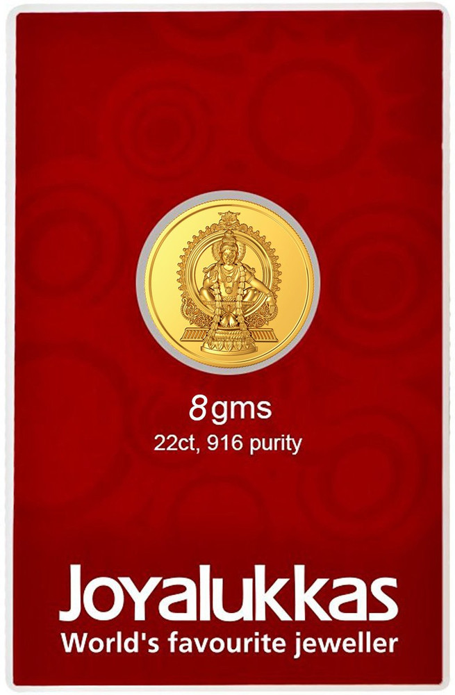 Joyalukkas 22 K 8 g Yellow Gold Coin Price in India Buy Joyalukkas 22 K 8 g Yellow Gold Coin Online at Best Prices in India Flipkart