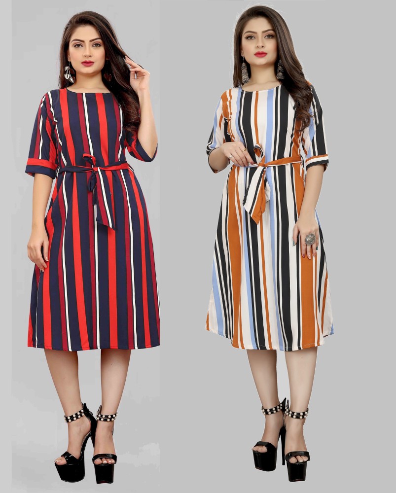 Modli 20 Fashion Women A line White Red Dress Buy Modli 20 Fashion Women A line White Red Dress Online at Best Prices in India Flipkart