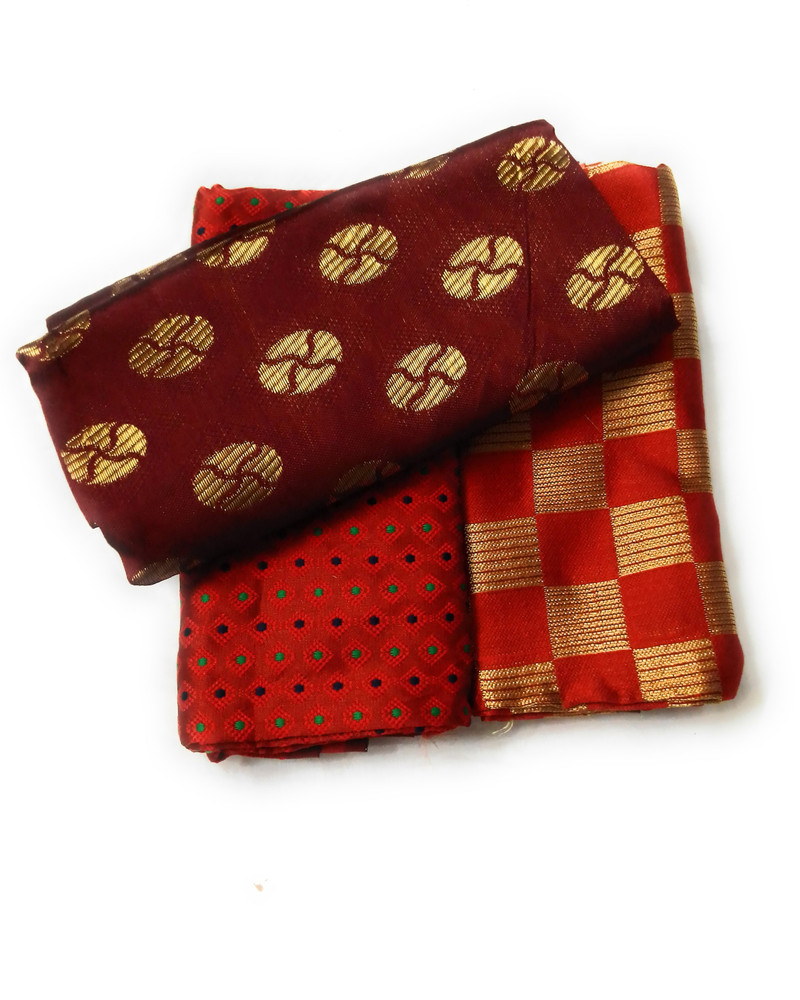 Cotton colors Cotton Silk Self Design Blouse Material Price in
