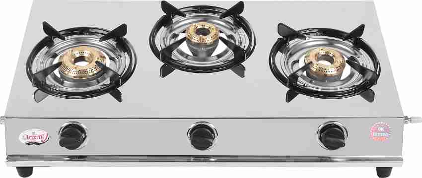 Laxmi gas stove 3 deals burner steel price