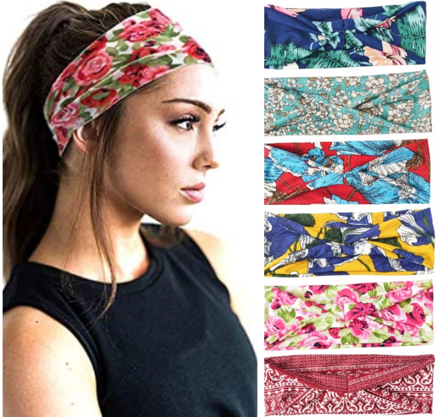 Pia Creations Headbands for Women Yoga Running Boho Band Hair Bands for  Workout Sports - Wide Turban Head Wrap Thick Knot Band Fashion Hair  Accessories, 6 Pack Head Band Price in India 