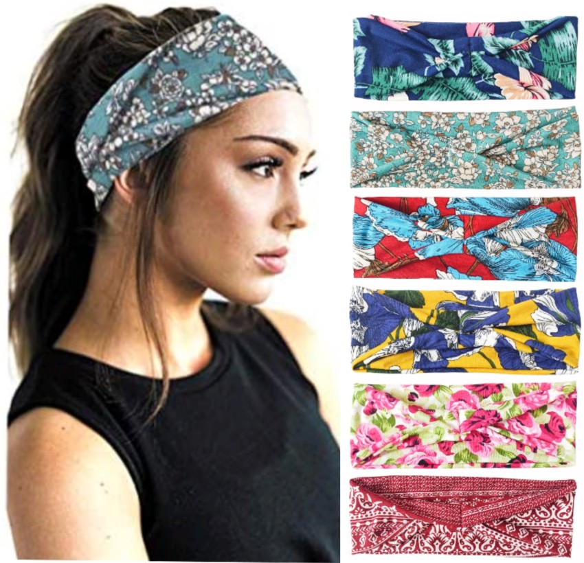 AmazingKarts Headbands for Women Yoga Running Boho Band Hair Bands for  Workout Sports - Wide Turban Head Wrap Thick Knot Band Fashion Hair  Accessories, 6 Pack Head Band Price in India 