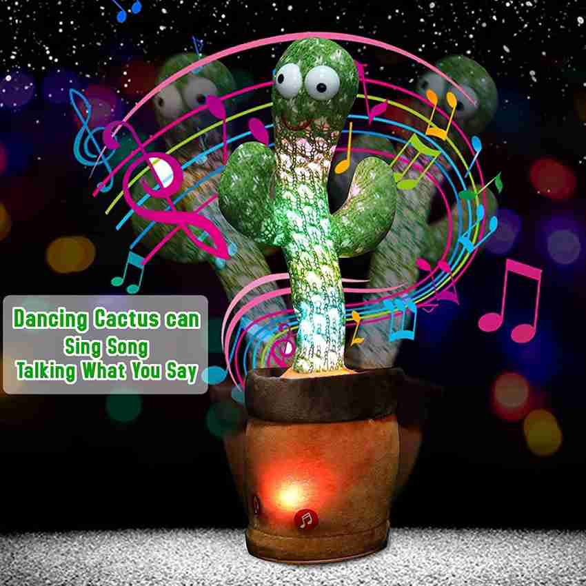 Peluche Cactus parlant, danse et répète vos mots, 120 chansons,  rechargeable 