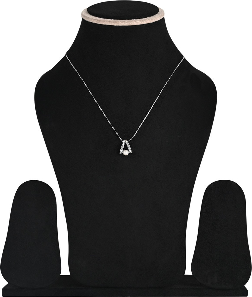 Silver necklace girls top