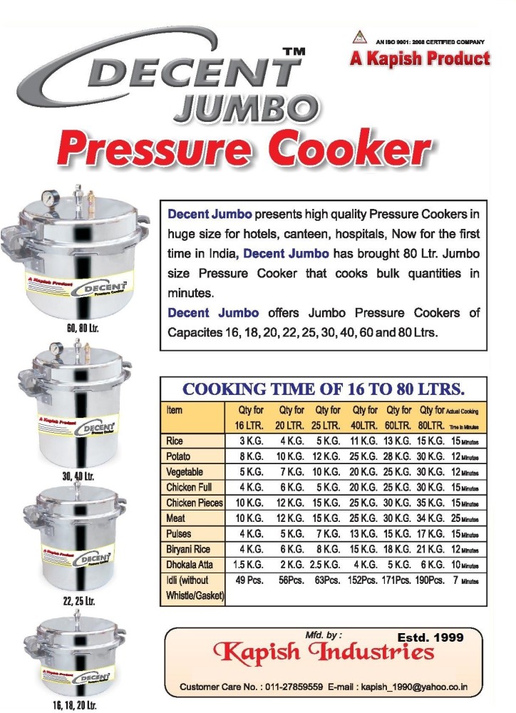 Pressure cooker 25 litre sale