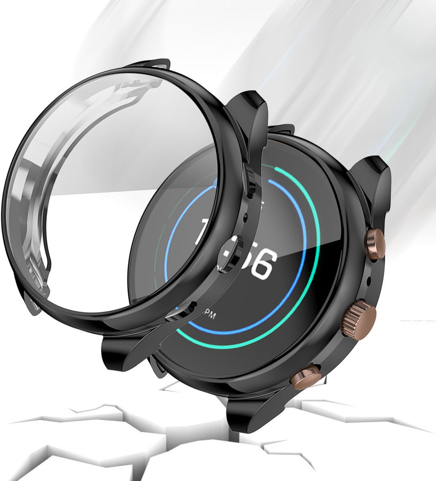 KAZUKI Edge To Edge Screen Guard for Soft TPU Front Protection Case Cover for Fossil FTW6022 Sport 41 Smart Watch Flexible Silicone Black KAZUKI Flipkart