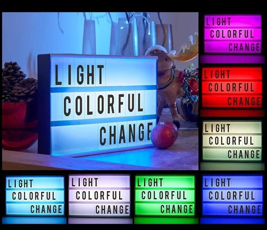 Multicolored cinema light box