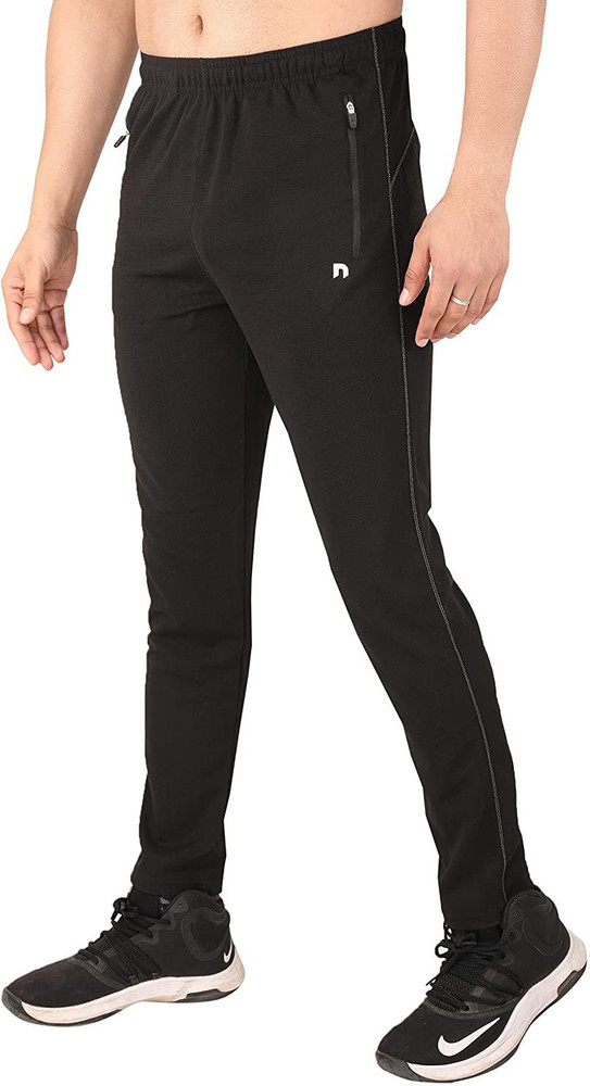 never lose Solid Men Black Track Pants Buy never lose Solid Men