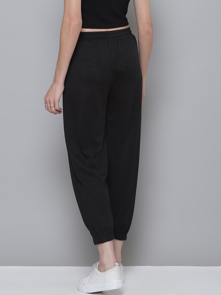 SASSAFRAS Solid Women Black Track Pants - Buy SASSAFRAS Solid Women Black  Track Pants Online at Best Prices in India