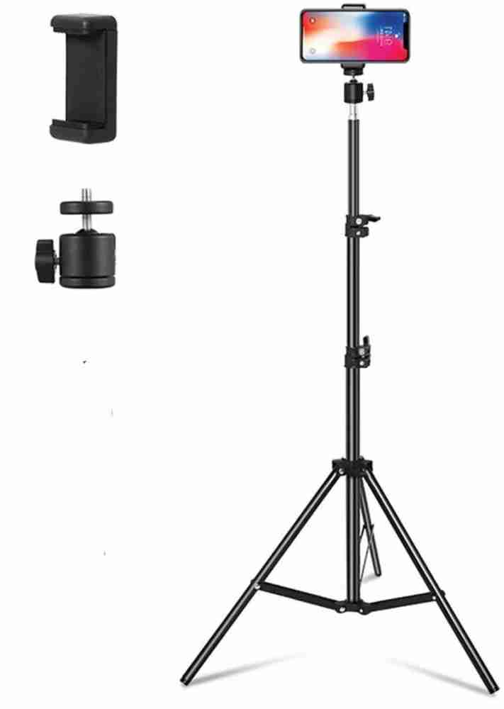 Yantrash High Quality Professional 10 inch Tripod Stand (210 cm) for  Tiktok ,MX Taka Tak ,Instagram Reels  ,vlogging Vigo Video Shooting  and Recording,online class,with Mobile Phone Camera Clip Setup Fits all