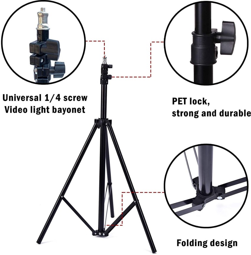 Yantrash Best Buy Professional 10 inch Tripod Stand (210 cm) for Tiktok  ,MX Taka Tak ,Instagram Reels  ,vlogging Vigo Video Shooting and  Recording,online class,with Mobile Phone Camera Clip Setup Fits all