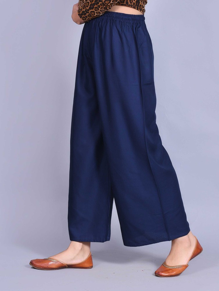 Apni Dukan Regular Fit Women Dark Blue Trousers - Buy Apni Dukan Regular  Fit Women Dark Blue Trousers Online at Best Prices in India