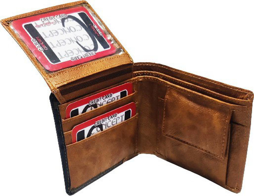 Concept Men Trendy Brown Artificial Leather Wallet Multicolor Price in India Flipkart