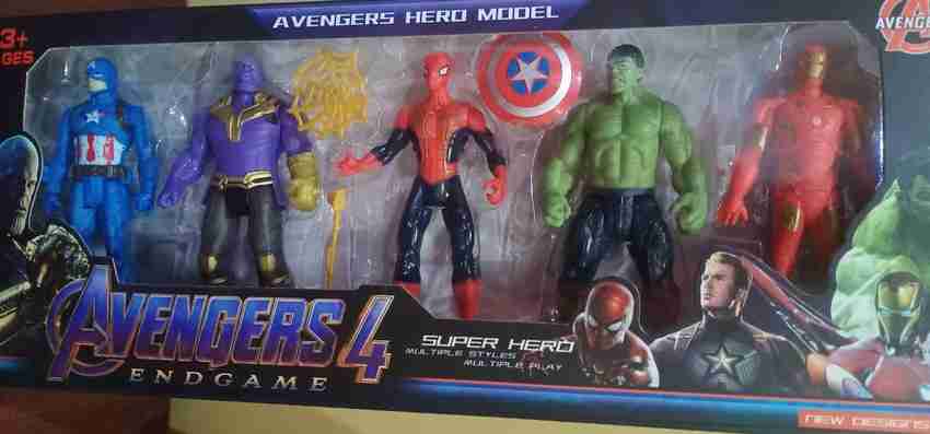 Avengers Hero Toys Set Thornos Ironman Hulk Spiderman