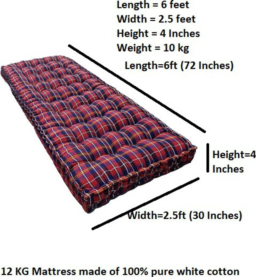 SHBS super comfy D Red single size mattress 4 inch Single Cotton
