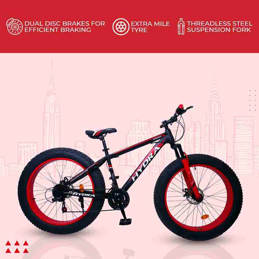 Hydra Phobos 85 Assembled 26 T Fat Tyre Cycle Price in India Buy Hydra Phobos 85 Assembled 26 T Fat Tyre Cycle online at Flipkart
