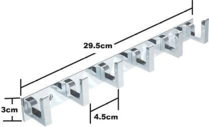 Alligator Stainless Steel 6 Pin L Hanger Wall Door Hooks For