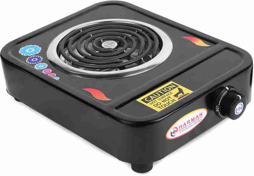 HARMAN INDUSTRIES Stainless Steel Black Powder Coated Electric Hot Plate  2000W Manual Induction Cooktop with 1 Burner u0026 Jog Dial Radiant Cooktop -  Buy HARMAN INDUSTRIES Stainless Steel Black Powder Coated Electric