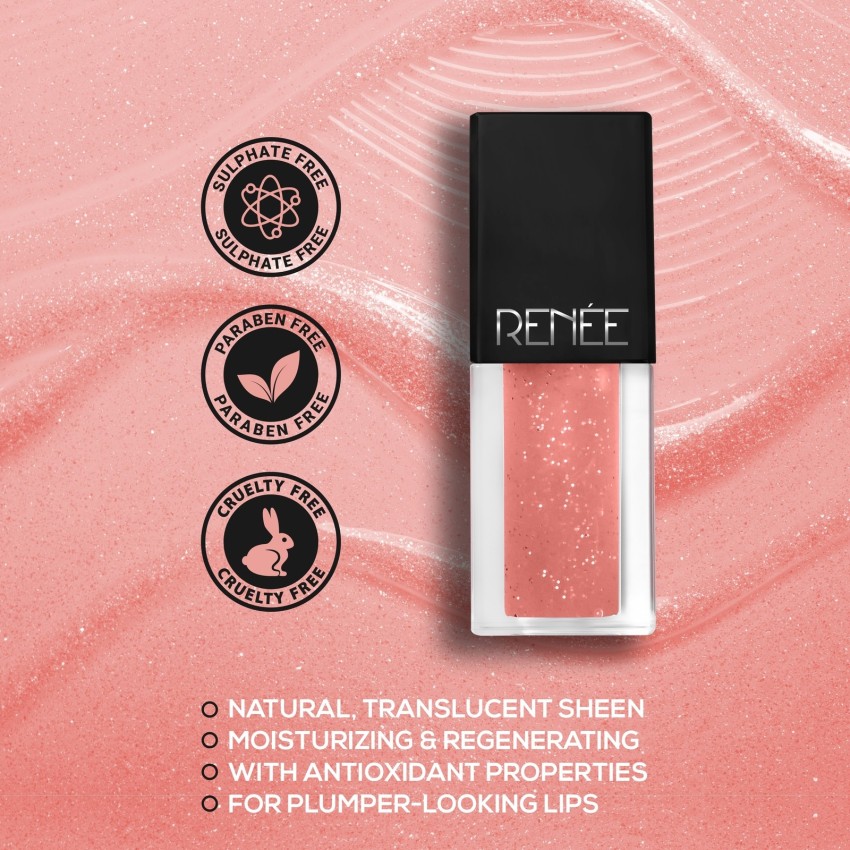 Renee See Me Shine Lip Gloss - Pucker Up Peach - Price in India