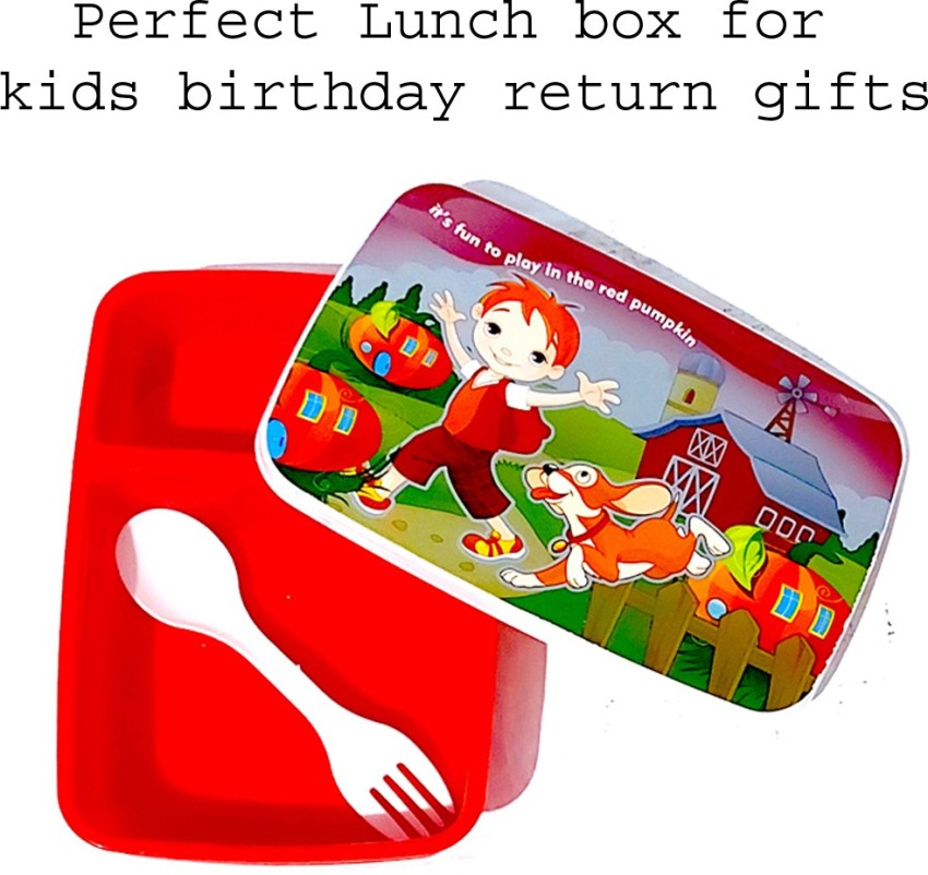 Kivya Birthday party return gifts for kids 2 container lunch  box for kids children/Girls/Boys pack of 6 2 Containers Lunch Box 