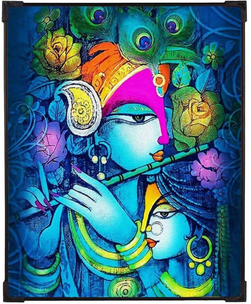 Lord Krishna. Fresh wall art. canvas - Paint Brush - Paintings