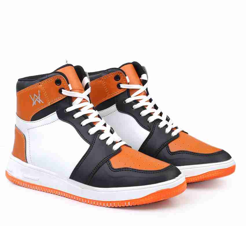 Orange and black hotsell high tops