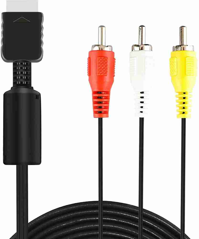 FOX MICRO TV out Cable V Cable for PS2 PS1 PS3 AV to RCA