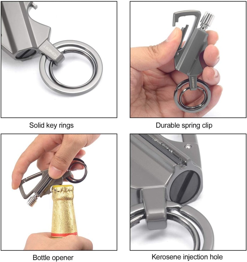 Permanent Match Bottle Opener Metal Keychain, Reusable Survival Fire  Starter Lighter, Emergency Waterproof Striker Stick Kit 