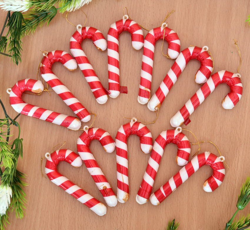 PRIDE STORE Christmas Tree Decoration Items Sticks Pack of 12 for