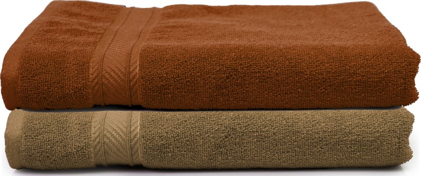 PACK OF 3) COTTON TOWELS - Khaki