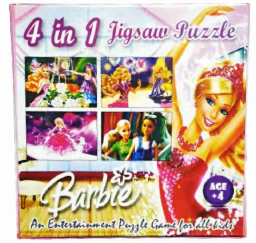 Kidzfun 4 in 1 BARBIE JIGSAW PUZZLE SET Fully Entertainment