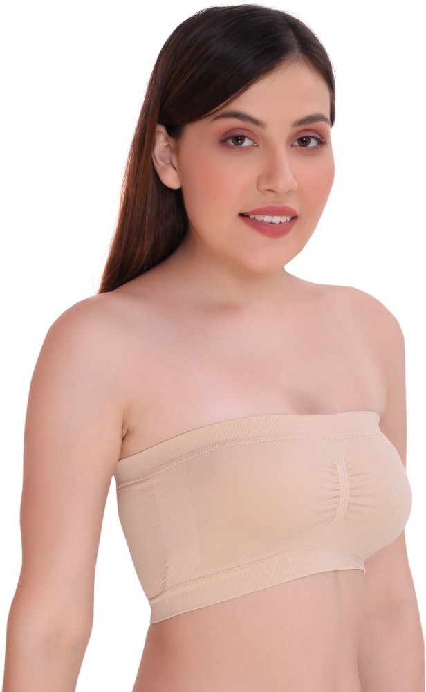 Seamless Women's Bandeau Bra Strapless Padded Underoutfit Bras