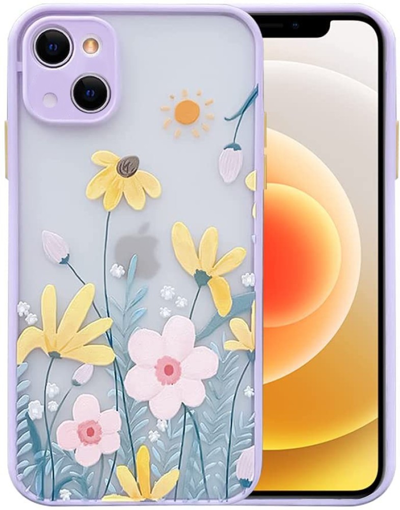 Pink Flower Phone Case Compatible with iPhone 11 6.1 Inch - Shockproof  Protective TPU Aluminum Cute Pink Floral iPhone Case Designed for iPhone 11
