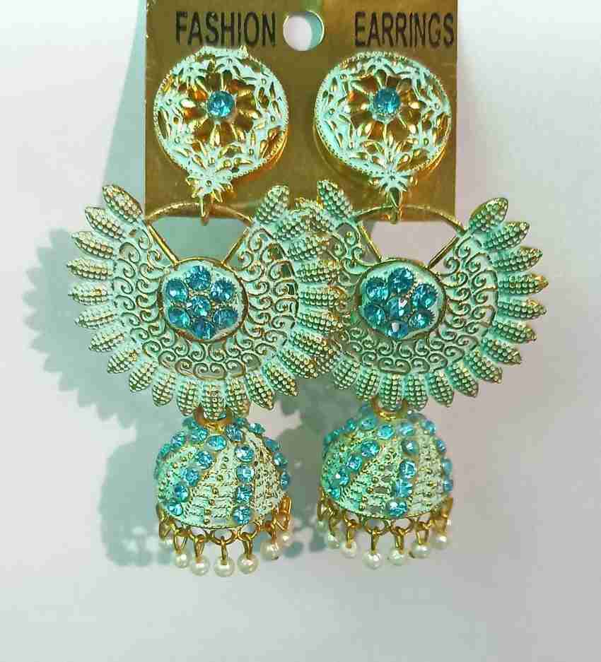 Flipkart Buy topshop Flower style jhaler jhumkiiiii Silver Jhumki Earring Online at Best Prices in India